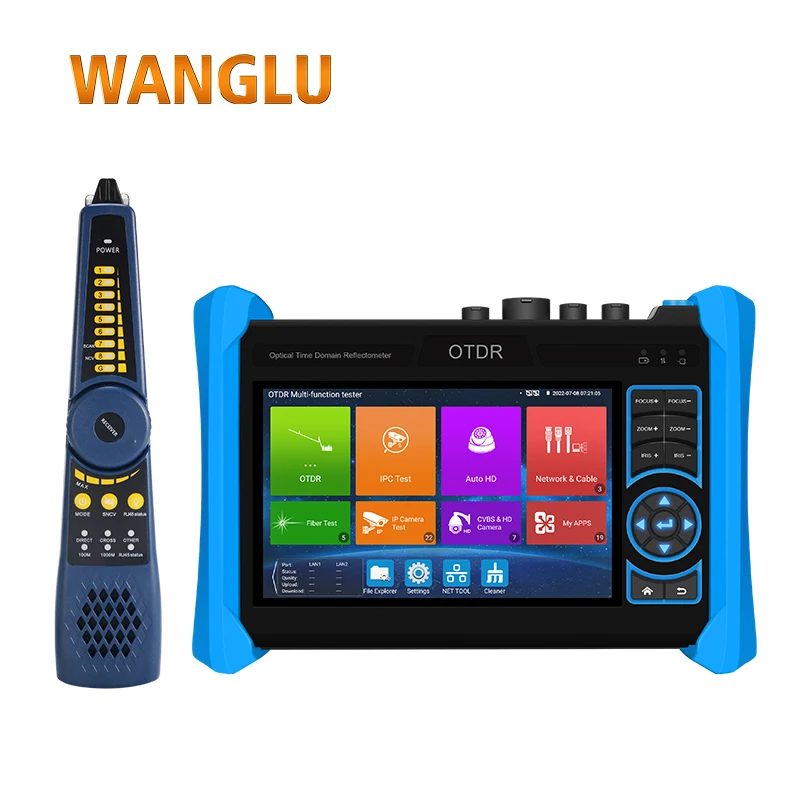 WANGLU 5.4 Inch Cheaper Handheld OTDR & 8K H.265 CCTV IP AHD CVI TVI OPM VFL Cable Fiber Tester pegatah ipc 5200c ipc 5100 cctv tester ip tester 4k monitor testers hdmi vga cctv for ipc poe ahd cvi tvi sdi cable testing