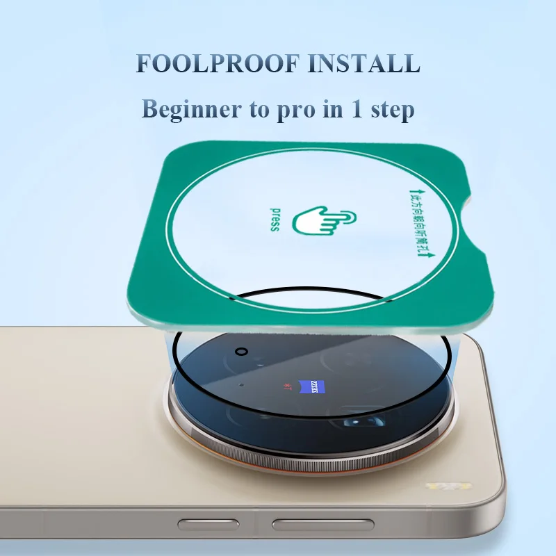 Premium Camera Lens Glass Protector with Self-Positioning Feature
