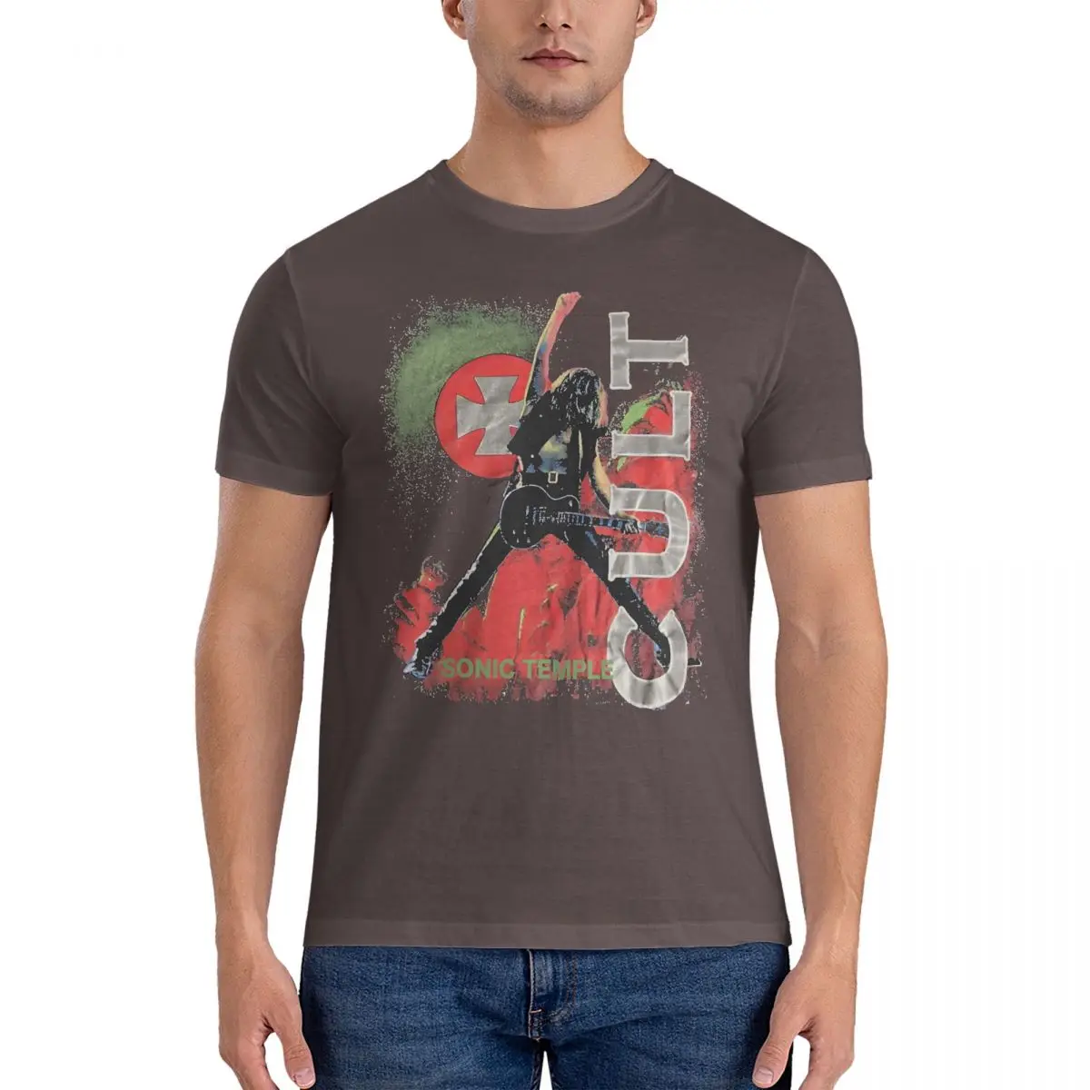 thumbnail image 1 of Camisetas Sonic Temple Cult para hombre, camisetas de Death Metal, increíbles camisetas 100 % algodón, camisetas de manga corta con cuello redondo, ropa estampada con gráficos, 1 of 5