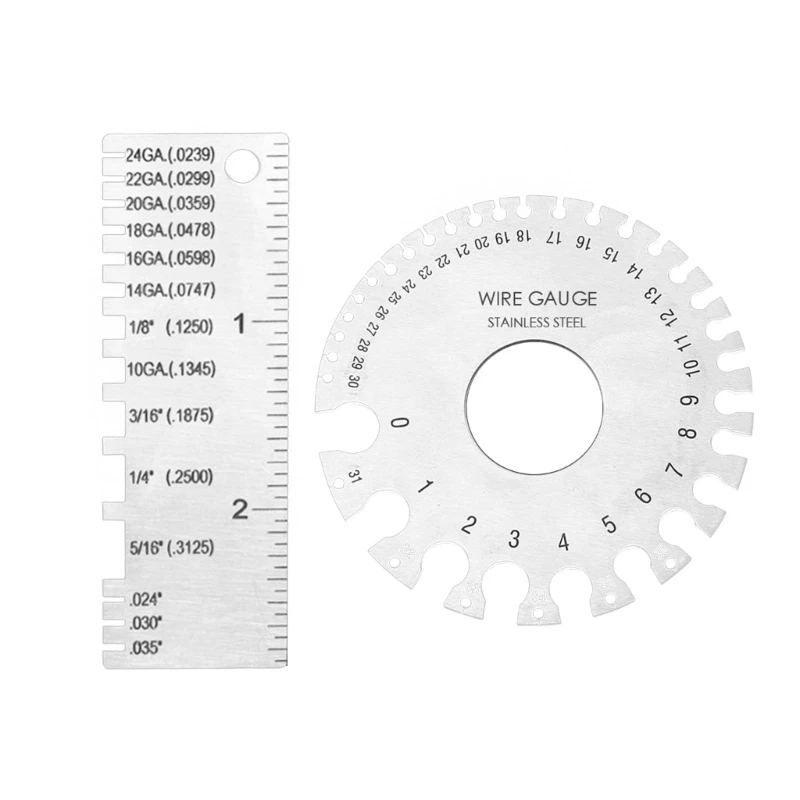 

Wire Gauge Thickness Measuring Gauge Scale Round Diameter Gage Caliper Tool 2pcs