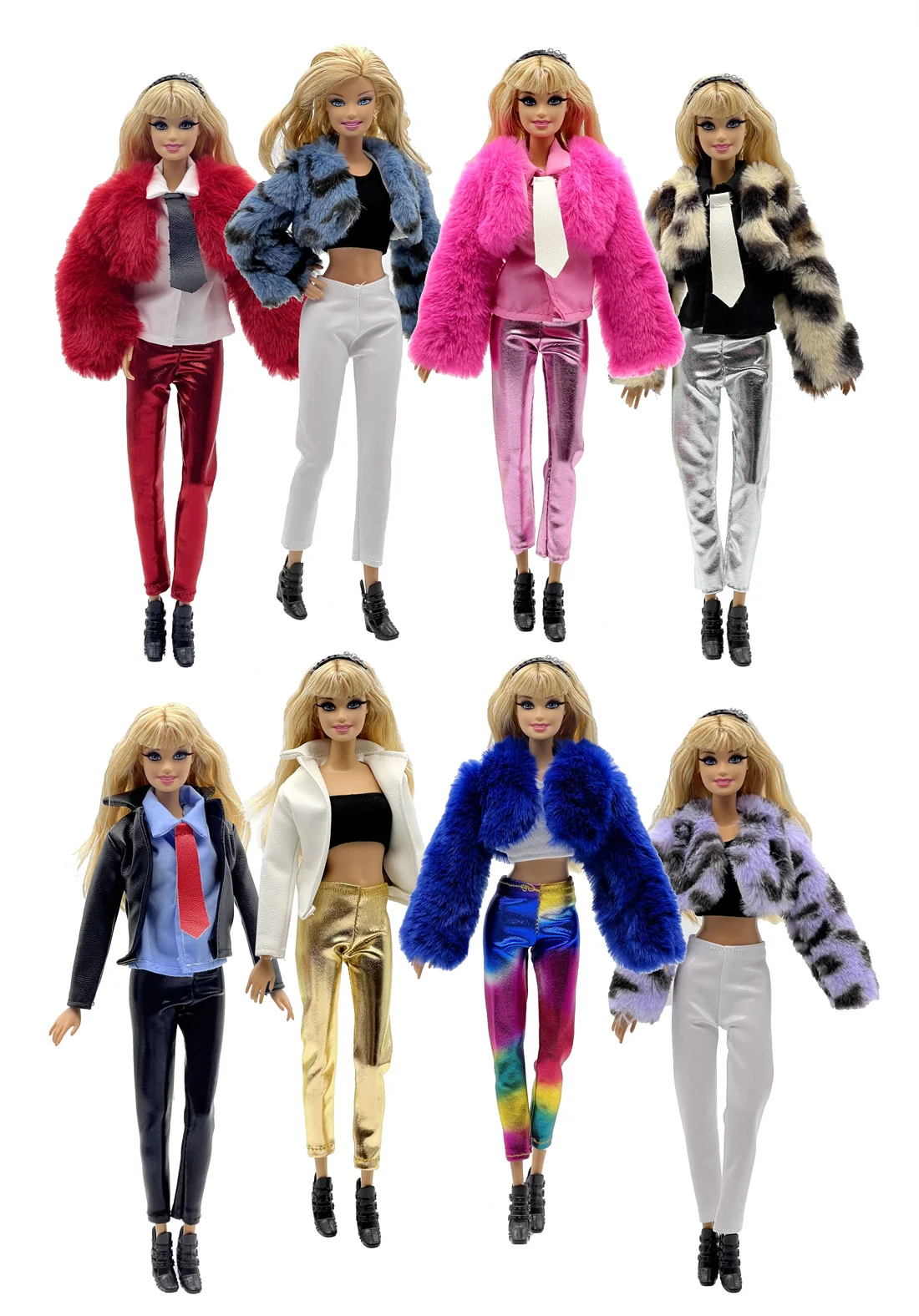 

1 Set Cloth Doll Accessories Uniforms Casual Wear Cool Set Clothes for 30cm 11 Inch Barbie Doll Kids or Birthday GiftE2