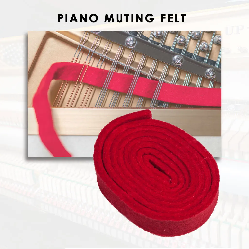 

LOMMI Piano Muting Felt Muting Tool Red Wool Felt Temperament Strip Tuning Tool Piano Tools