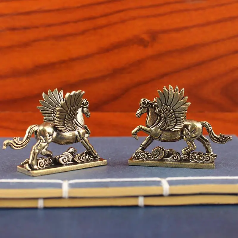 2026 Chinese Zodiac Horse Statue Bronze Horse Desktop Decoration Living Room Tea Table Sculpture Metal Craft Home Decorations