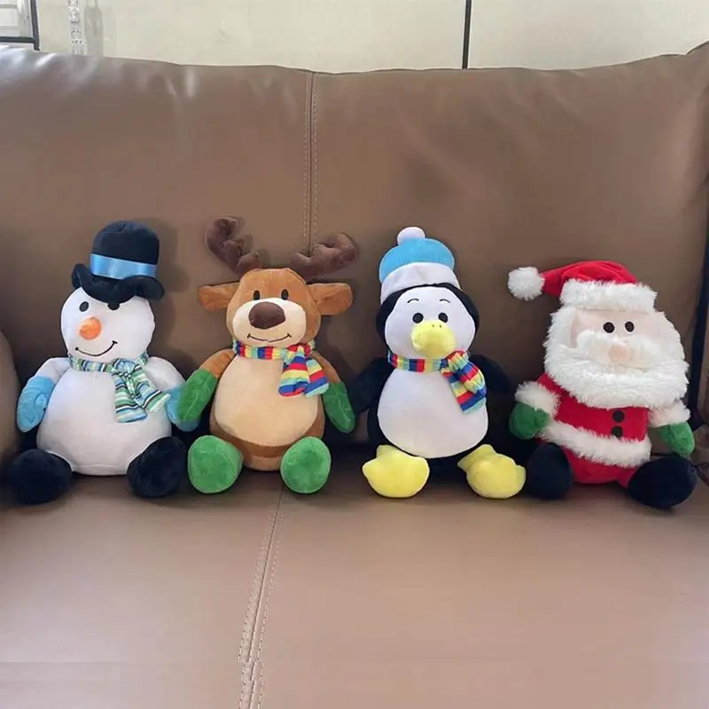 

Christmas Animal Plush Soft Stuffed Elk Snowman Santa Christmas Pillow Reindeer Christmas Tree Plushie Stuffed Animal Plush Toys