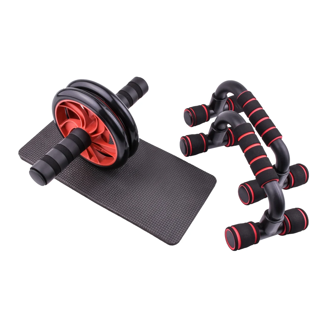 Ab Power Wheels Roller Machine Push-Up Bar Stand Rack Per Esercizi Allenamento Home Gym Attrezzature Per Il Fitness Allenatore Per Muscoli Addominali