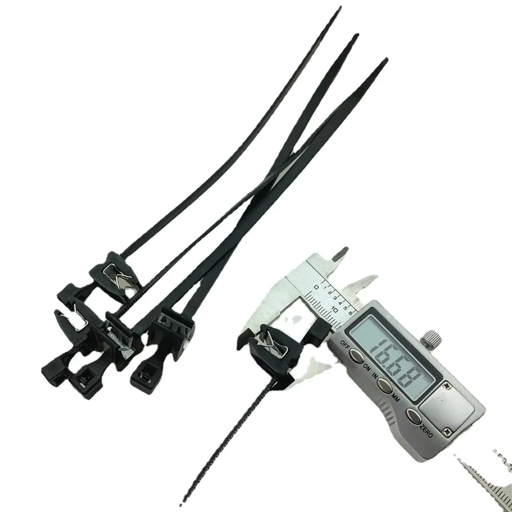 금속 클립 버클이 있는 자동차 케이블 타이, 전기 장비 및 제품, 50 개, 5MX200MM