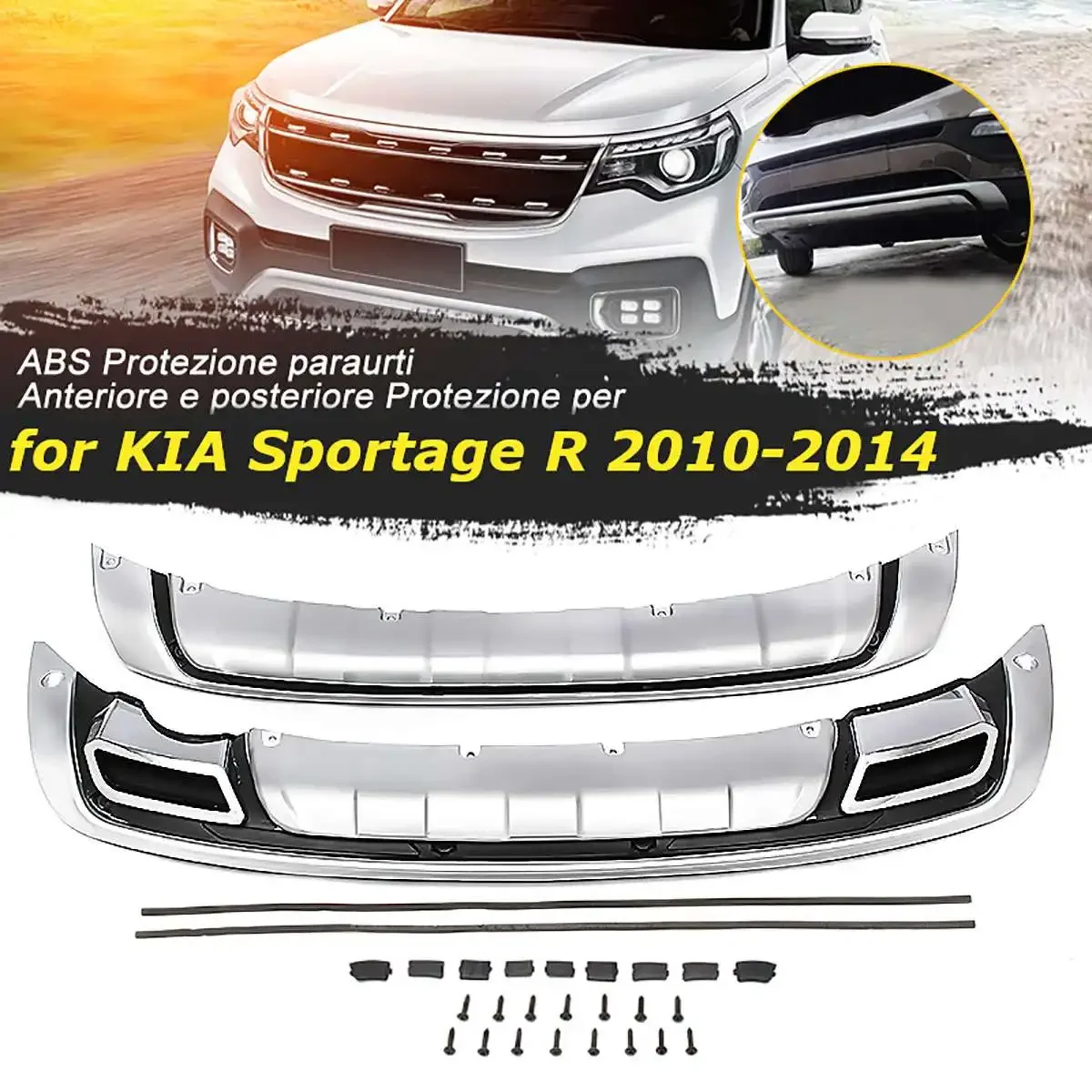 

Car Front and Rear Bumper Guard Board Protection For KIA Sportage R 2010-2014