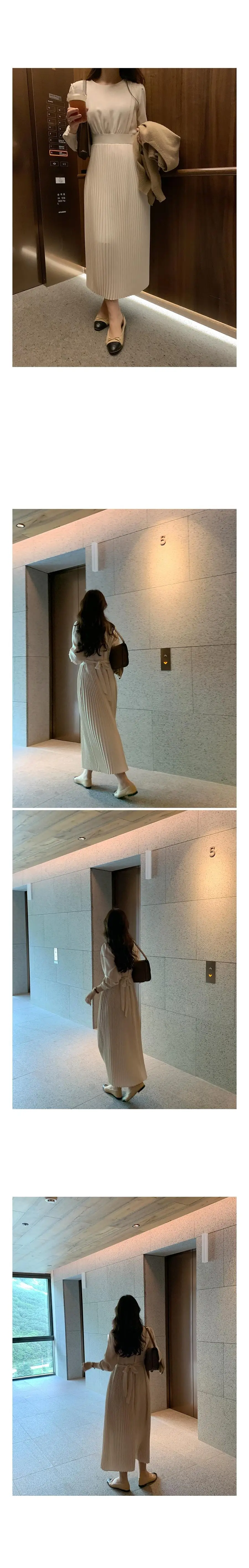 Spring Summer Women Solid Korean Pleated Dress 2022 New Long Sleeve Slim Elegant Midi Party Dress off shoulder dress