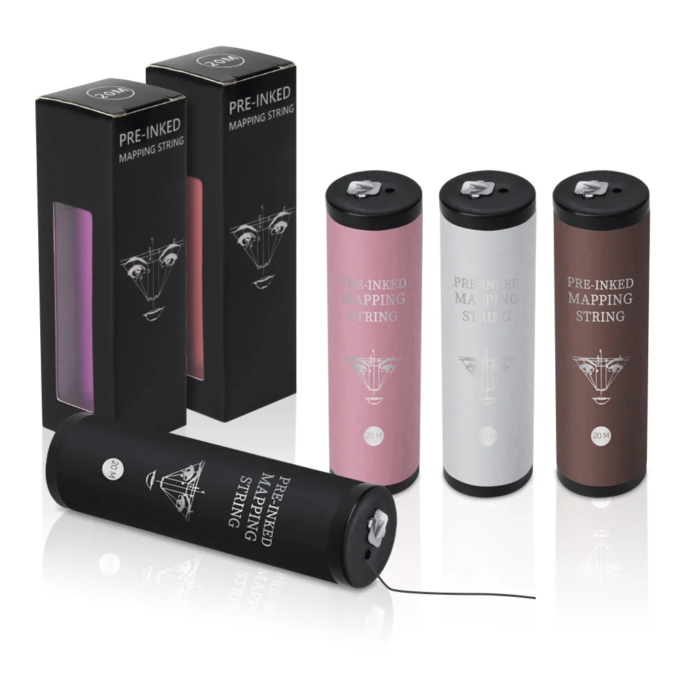 Pré-encré 20M Microblading cartographie chaîne bouteille sourcil fil sourcils marqueur ligne blanc maquillage Permanent tatouage outil de teinture