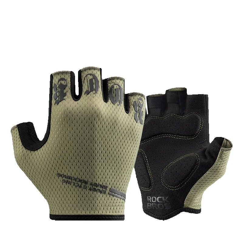 Gants courts Rock Brothers Riding Half Summer pour hommes et femmes sur route et montagne, équipement de vélo de sport_voghion.com