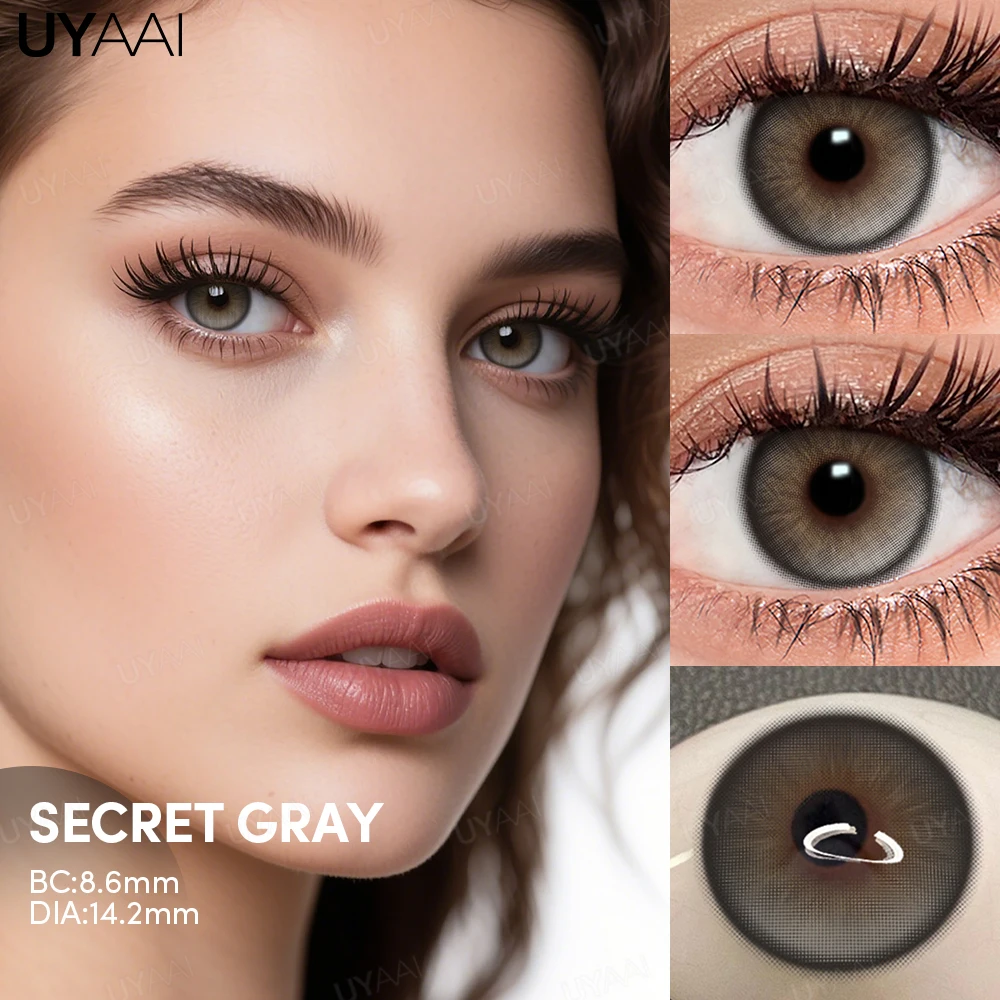 Enhanced Fashionable Colored Contact Lenses in Beauty Green and Natural Brown