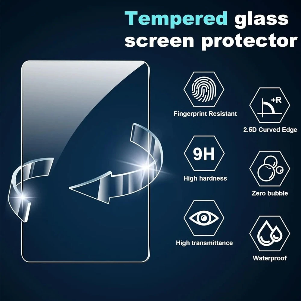2-Pack Premium HD Tempered Glass Screen Protectors - Enhanced Tablet Protection Film