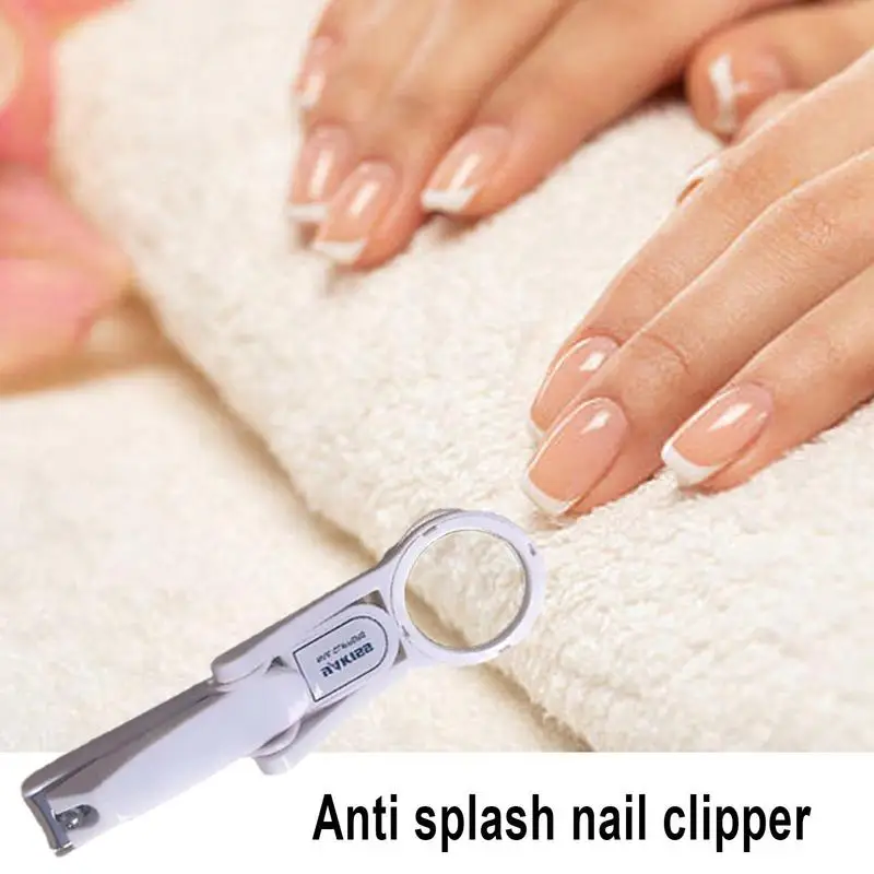 Magnifier Nail Cutters Stainless Steel Nail Clippers Elderly Hands Feet Supplies For Business Trip Salon Massage Parlor Home nail clipper nail care kit