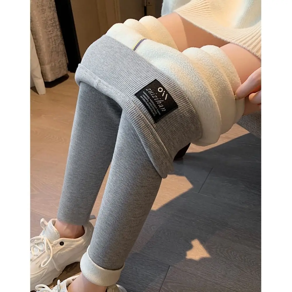 Autumn Winter Women Polyester Leggings Thickened Slim Fit