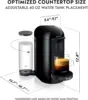 Nespresso Vertuo Plus Coffee and Espresso Maker by Breville, Ink Black with Aeroccino Milk Frother 5
