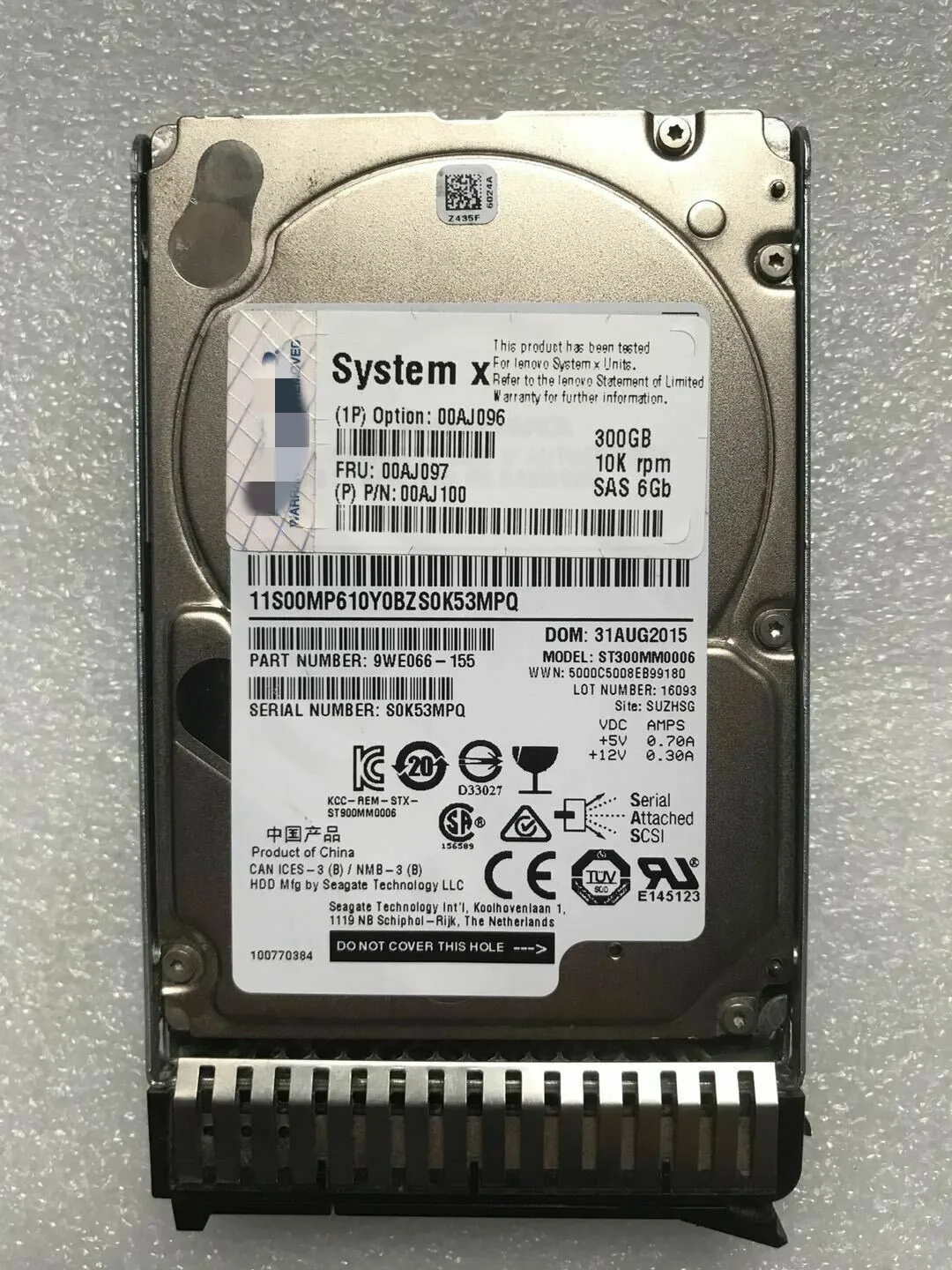 IBM 300GB 10K RPM 00AJ097 00AJ096 6Gbps SAS 2.5 G3   HDD ϵ ũ ̺