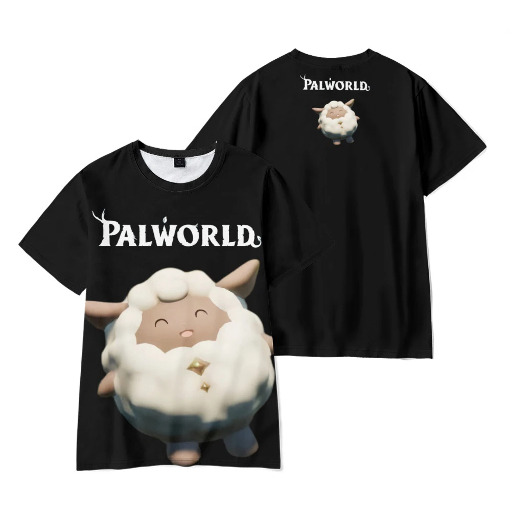 

Футболка Palworld с 3D рисунком из аниме, детский топ с коротким рукавом