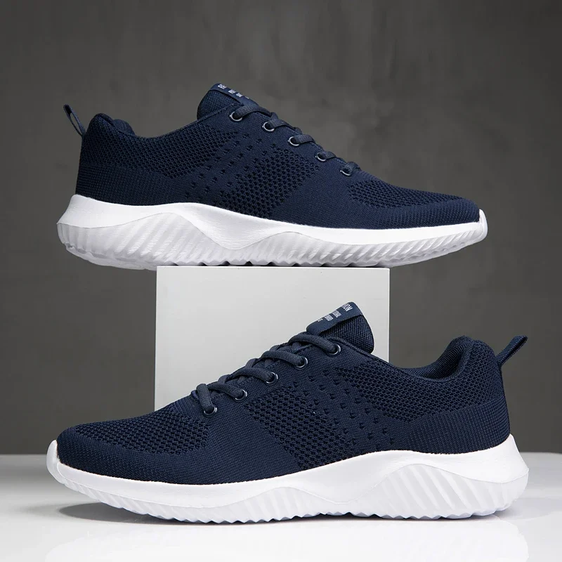 Outdoor Athletic Shoes Men Sneakers Summer Running Shoes Lightweight Mesh Breathable Casual Shoes Lace Up Plus Size 39-48