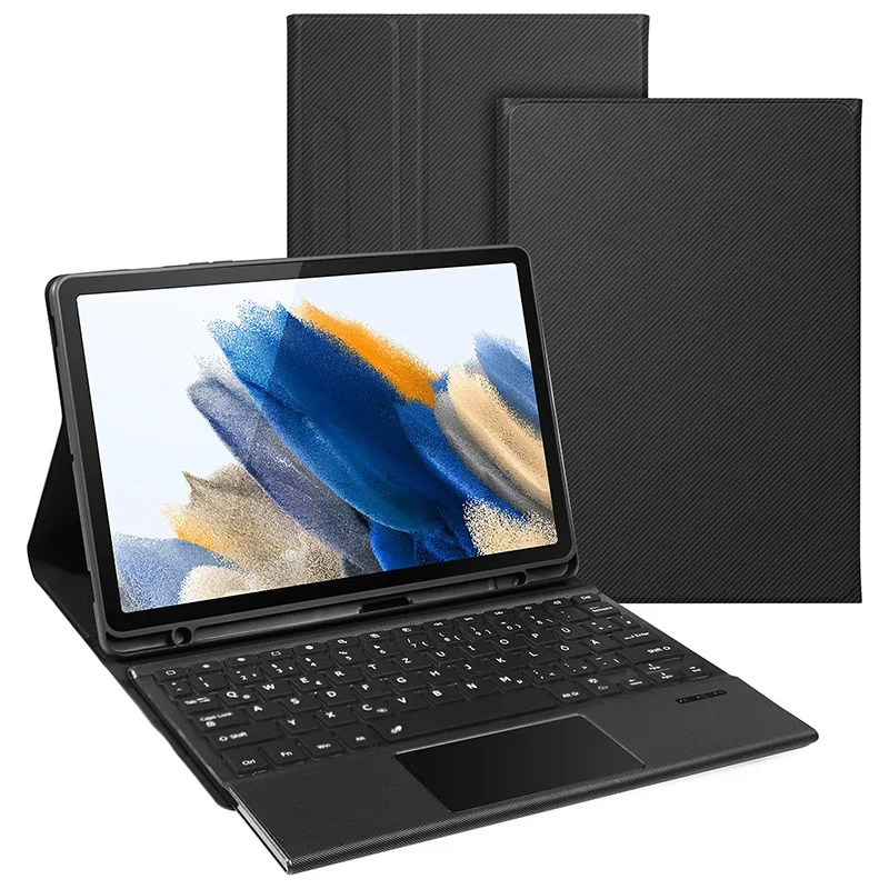 

Bluetooth Keyboard Case with Multi-Touch Trackpad Keyboard Cover with Magnetic Stand and Pencil Holder for Tablet