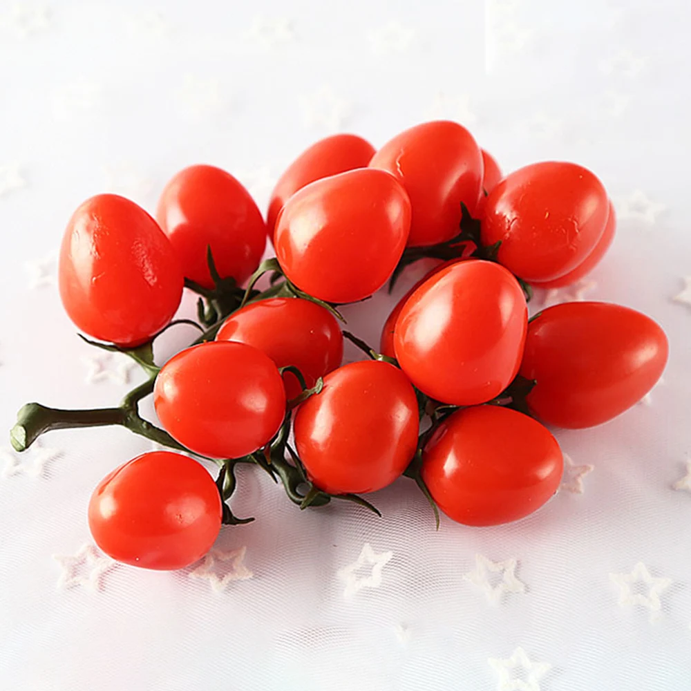 Artificial Tomato Party Fake 19cm Cabinet Showcase Decor Fruit Vegetable House Kitchen Decoration artificial fruits and vegetables