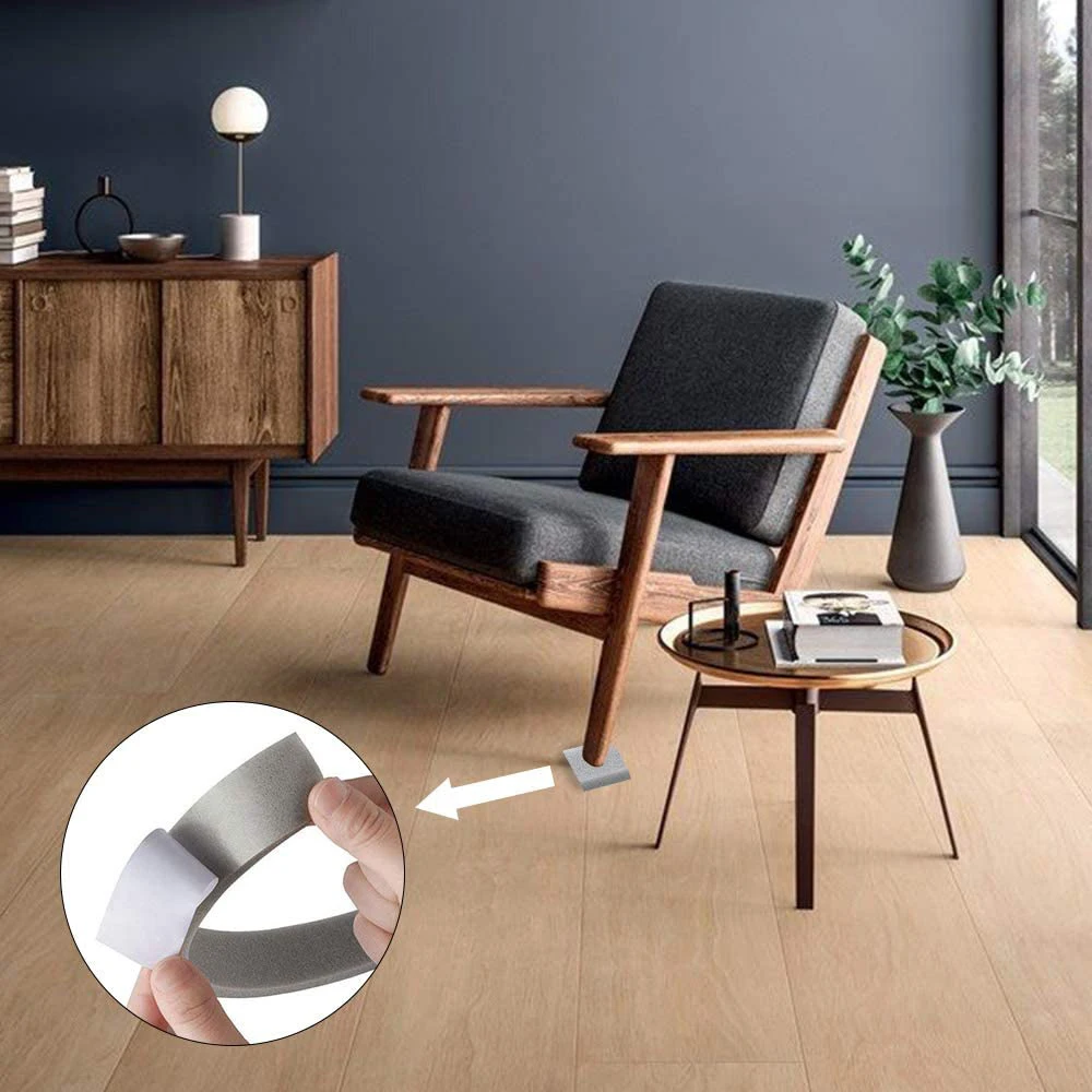 PU Sponge Foam Seal Strip Tape Adhesive Anti Collision Soundproof Weather Stripping Doors Windows Furniture Protection 4M