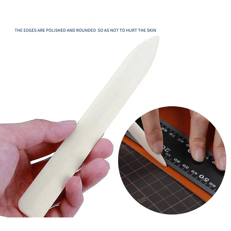 Strumento Per Cartella Ossa In Pelle Artigianale, 15,5 X 1,5 Cm, Uso Manuale Per Pelletteria E Fai-da-te - 3