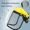 Garden Grass Trimmer Safety Helmet Hat with Full Face Mesh Visor for Logging Brush Cutter Forestry Protection High Quality 2