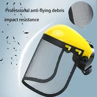 Garden Grass Trimmer Safety Helmet Hat with Full Face Mesh Visor for Logging Brush Cutter Forestry Protection High Quality 2