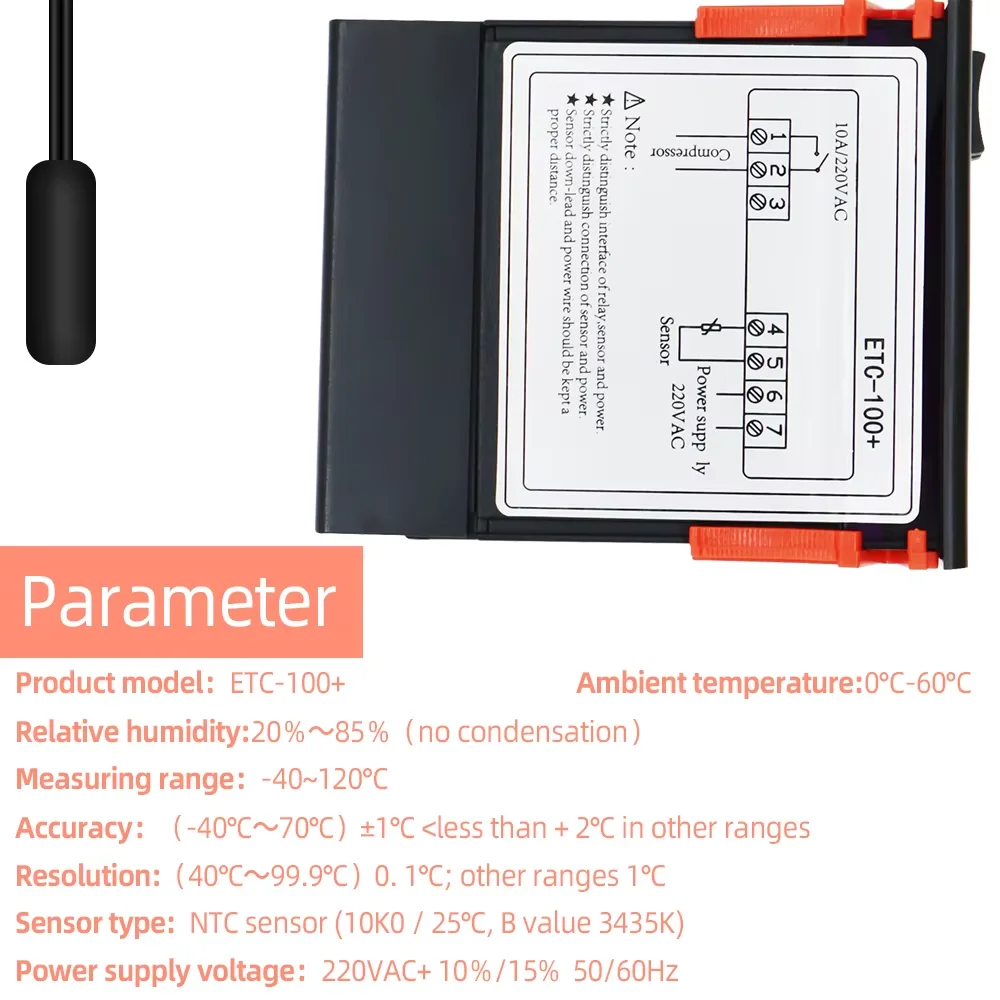 ETC-100+ Thermoregulator Temperature Controller 220V
