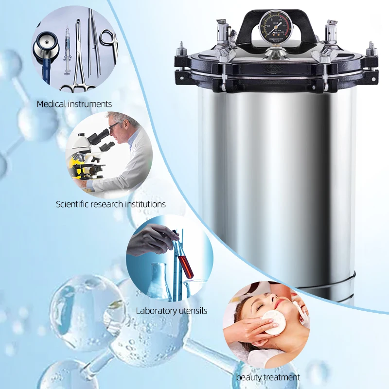 2kw Portable Steam sterilizer  autoclave sterilization machine 18 liter 24 liter mushroom  medical disinfection products 6