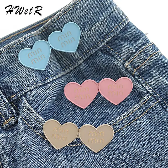  Pant Waist Tightener, Heart Shaped Waist Button