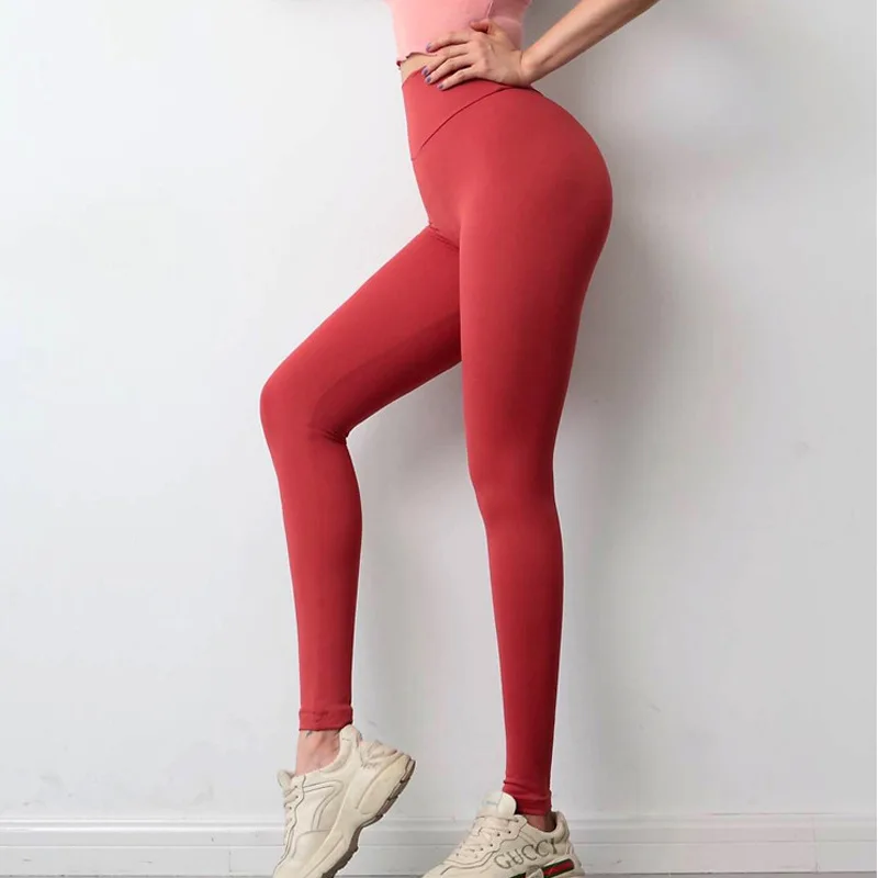 New Yoga Pants Women Leggings For Fitness Nylon High Waist Long Pants Women  Hip Push UP Tights Women Gym Clothing - AliExpress