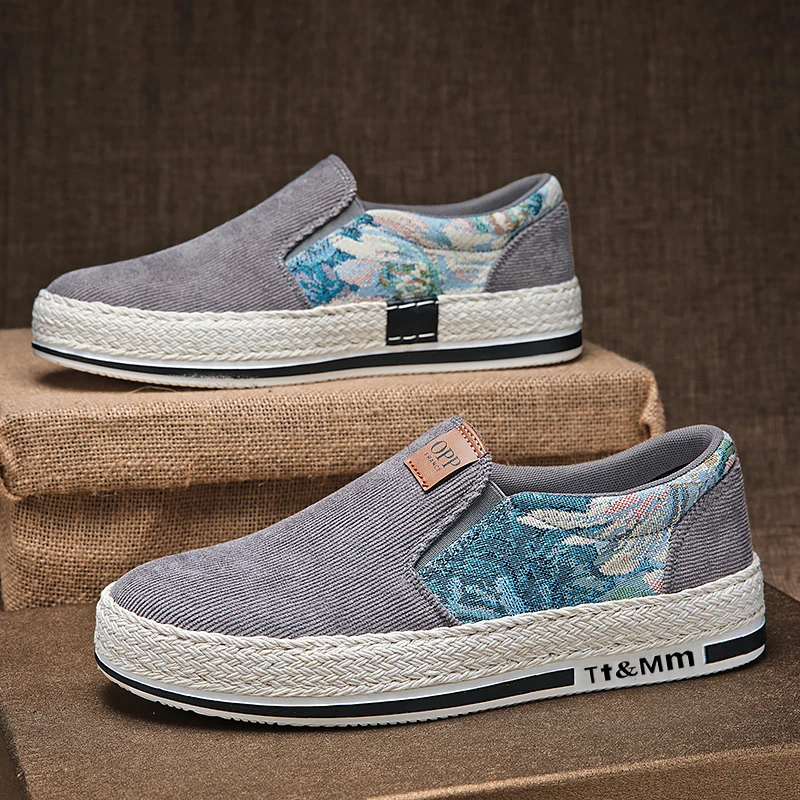 

PARZIVAL Man's Loafers Shoes Flats Slip-on Men Driving Shoes Fashion Summer Men Shoes Outdoor Canvas Shoes Walking Sneakers