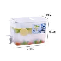 Distributeur d'eau multifonctionnel en plastique pour réfrigérateur avec robinet, grande capacité pour boissons froides 3
