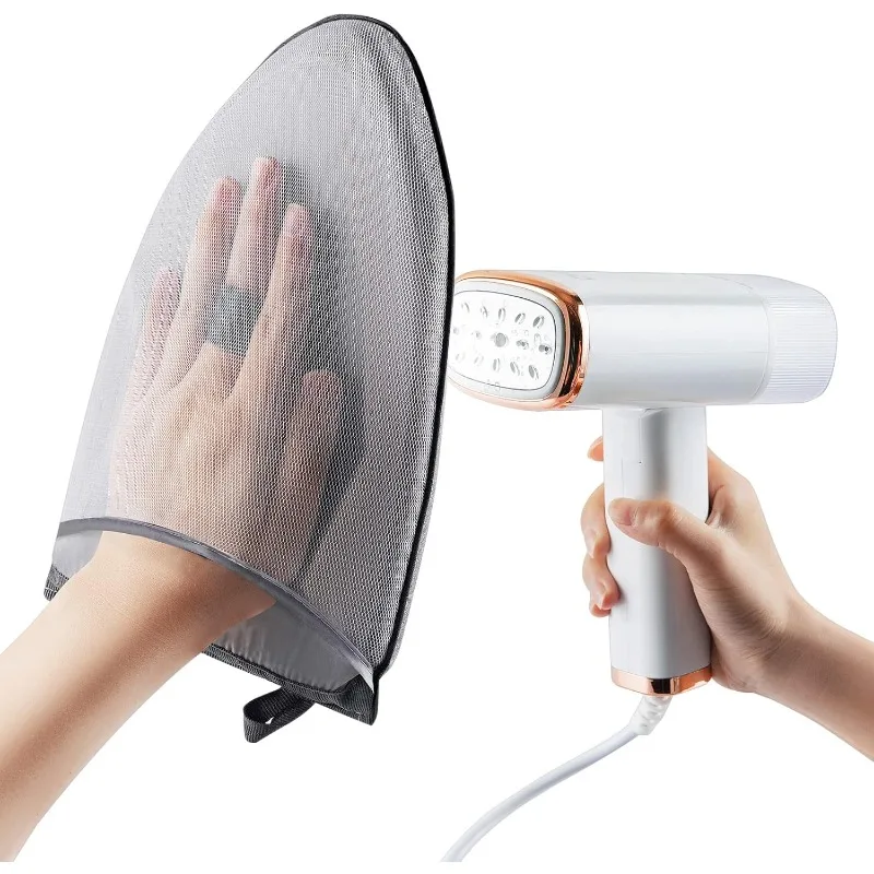 Ironing Board, Handheld Ironing Board, Steam Iron Glove, Garment Steamer Ironing Glove Waterproof Mini Ironing Board with Finger Loop Heat Resistant Gloves for Clothes Steamers