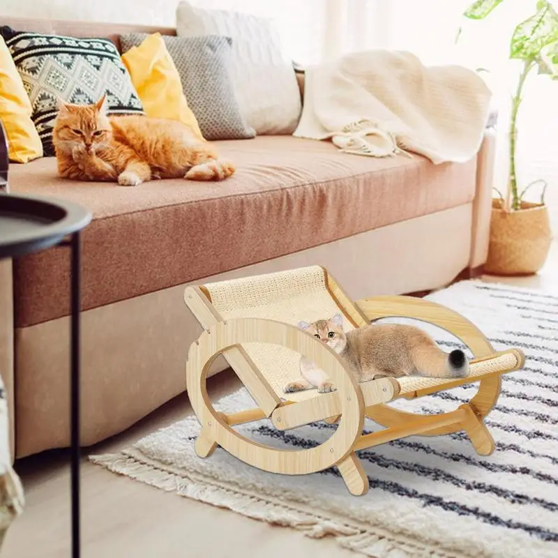 

Elevated Cat Beds Raised Adjustable Cat Recliner Bed With Removable Canvas Cover Cat Furniture Protecting Furniture Canvas Cover