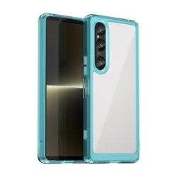 Crystal Clear Soft TPU Phone Cover - Slim Transparent Case - Xperia 1 V (Light Blue)