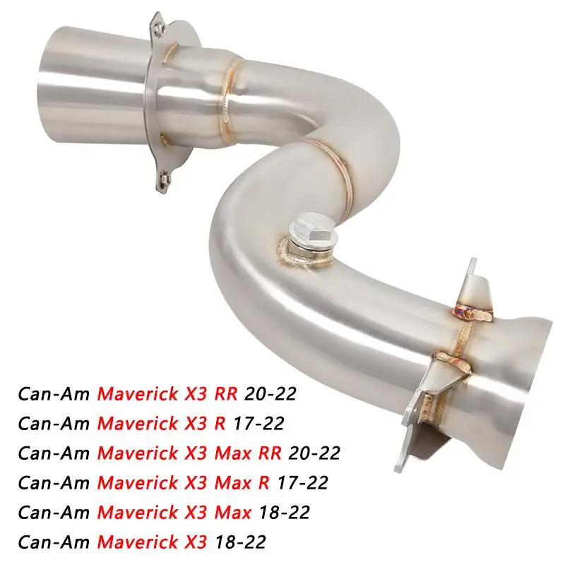 Exhaust Pipe For Can-Am Maverick X3 RRR Max RRR Replaces Original Tail Section ATV UTV Escape Slip On Stainless Steel