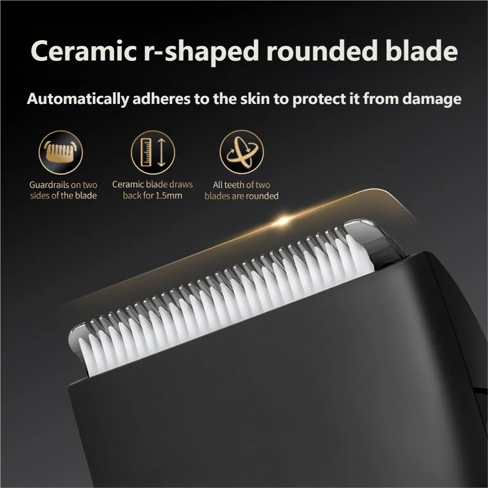 [IPX6] ماكينة تشذيب الفخذ/الجسم للرجال مع شفرات سك...