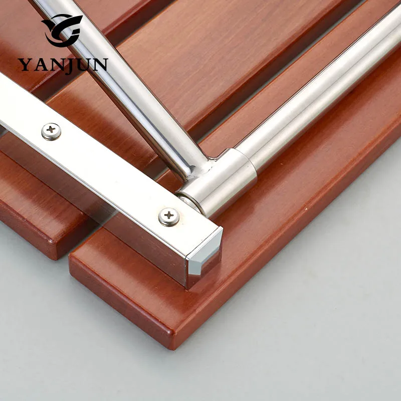K-star Folding Bath Shower Wall Mounted Relaxation Shower Chair Solid Wood Shower Folding New Hot 2024 DropShipping 3