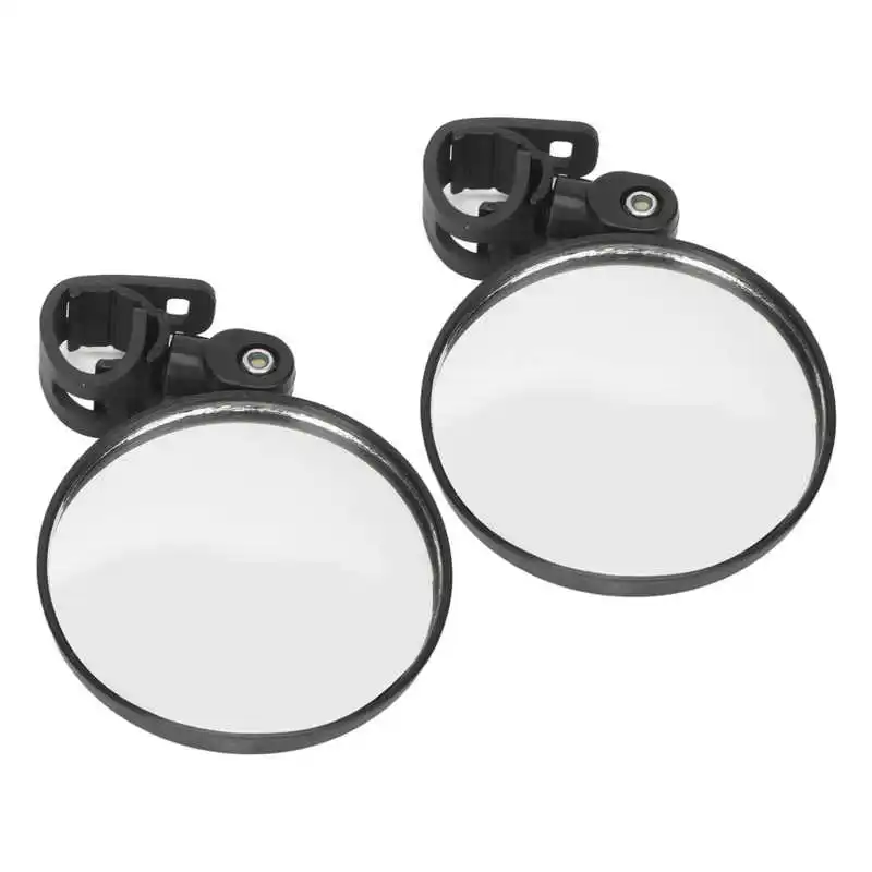 2pcs/set Bike Rear View Mirror 8cm Adjustable Wide Angle Round Scooter Rearview Mirror Universal for Wheelchair Bicycle 5