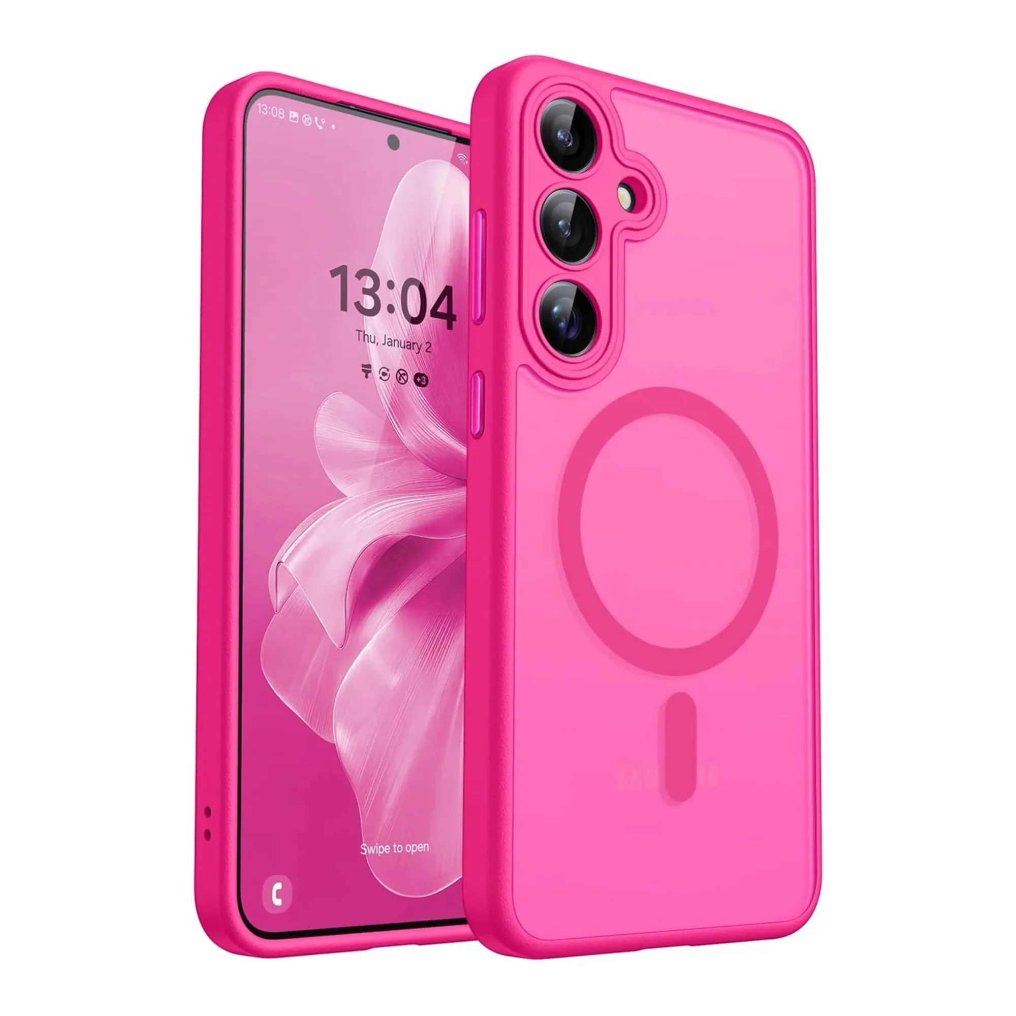 Luxury Matte Translucent Magnetic Wireless Charge Phone Case with Magsafe Compatibility