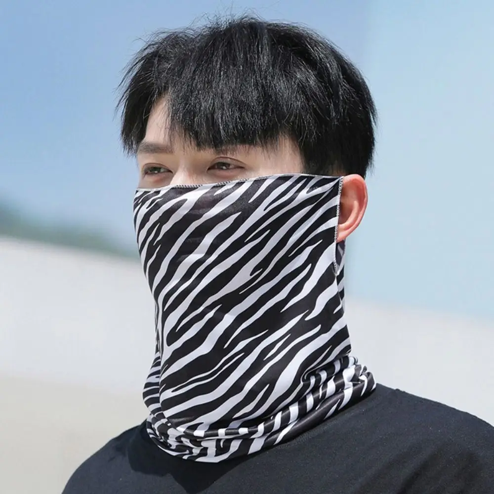 Elastic lce Silk Bandana Head Face Neck Gaiter Hanging Ear Breathable Face Cover Scarf Cycling Balaclava Men Women cycling bandana,bandana headscarf,neck gaiter,bandana neck cover,multifunctional bandana