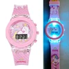Girls Kids Watches Cartoon Unicorn Dinosaur Shark Digital Electronic Flash Glow Light Colourful Children Watch Birthday Gift 1