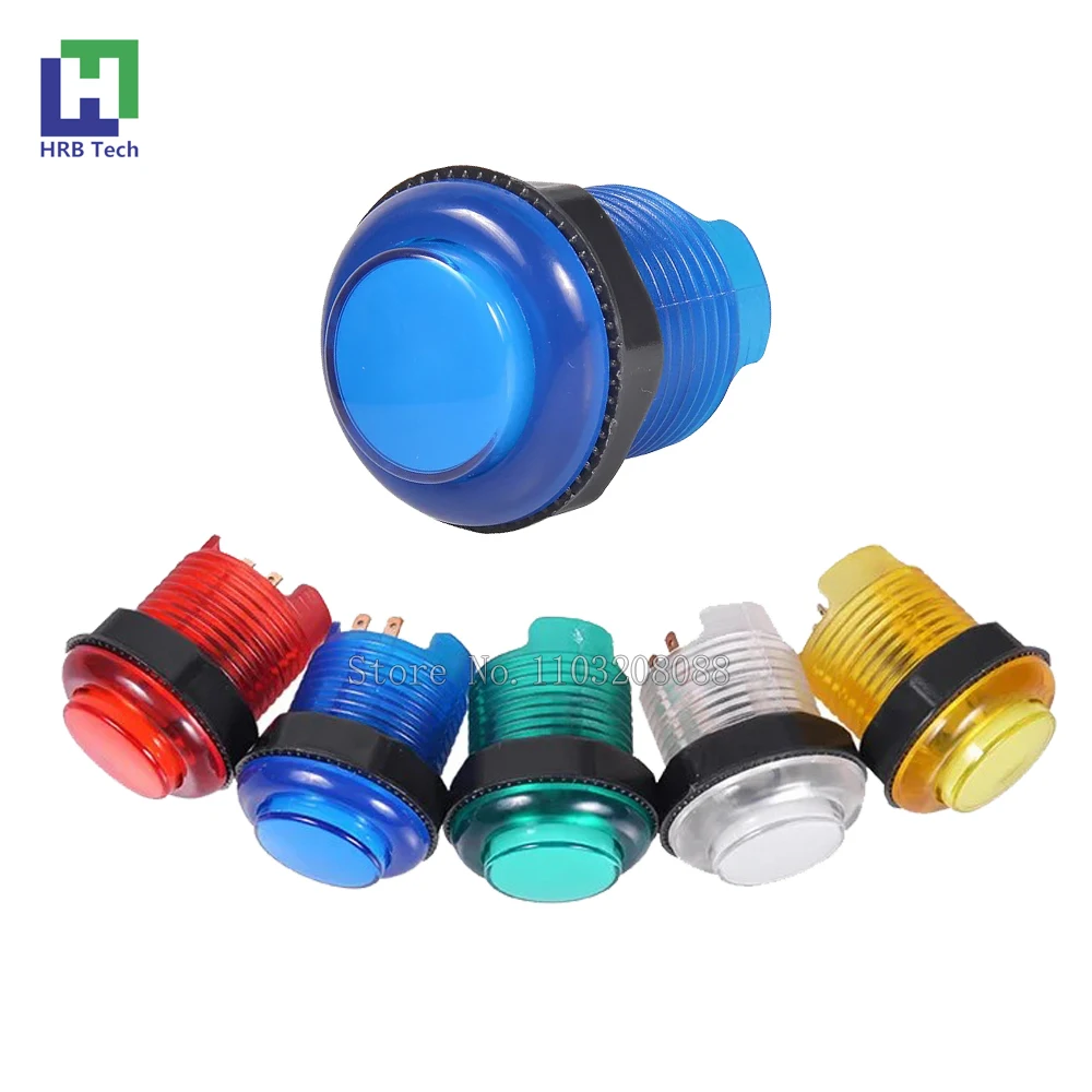 5 Pz 28Mm 12V Originale Baolian Led Illuminato Pulsante Luce 4Pin Microinterruttore Video Arcade Joystick Macchina Da Gioco Cabinet Fai Da Te