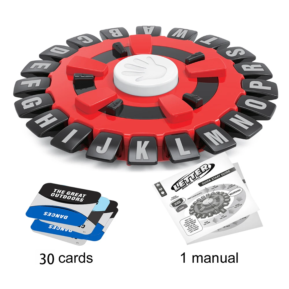 New Spanish Family Game Intelligence Letter Crazy Wheel Tapple Family Parent-child Interactive Desktop Creative Coordination 6