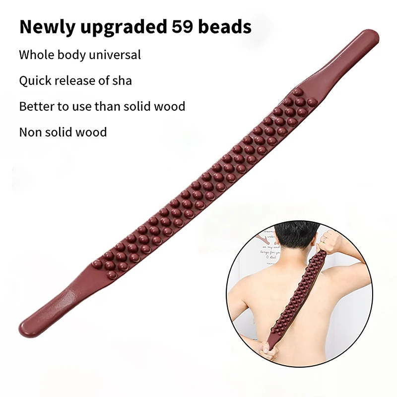 59/37Beads Universal Back Massage Tendons Scraping Stick Point Treatment Gua Sha Relax Therapy Tool Abdominal_voghion.com
