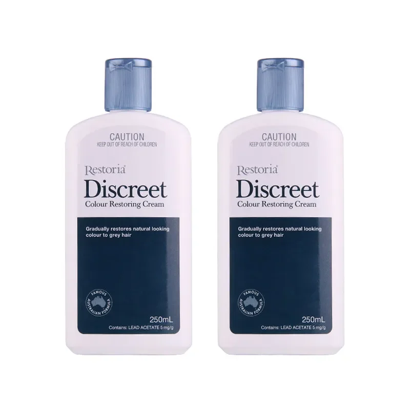 1 pcs Original Restoria Discreet Colour Restoring Cream Lotion Hair Care 250ml Reduce Grey Hair for Men and Women 3