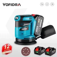 5 Inch Electric Sander Polisher 3Gears Cordless Handheld Rechargeable Orbital Wood Metal Polishing Machine For Makita 18VBattery 1
