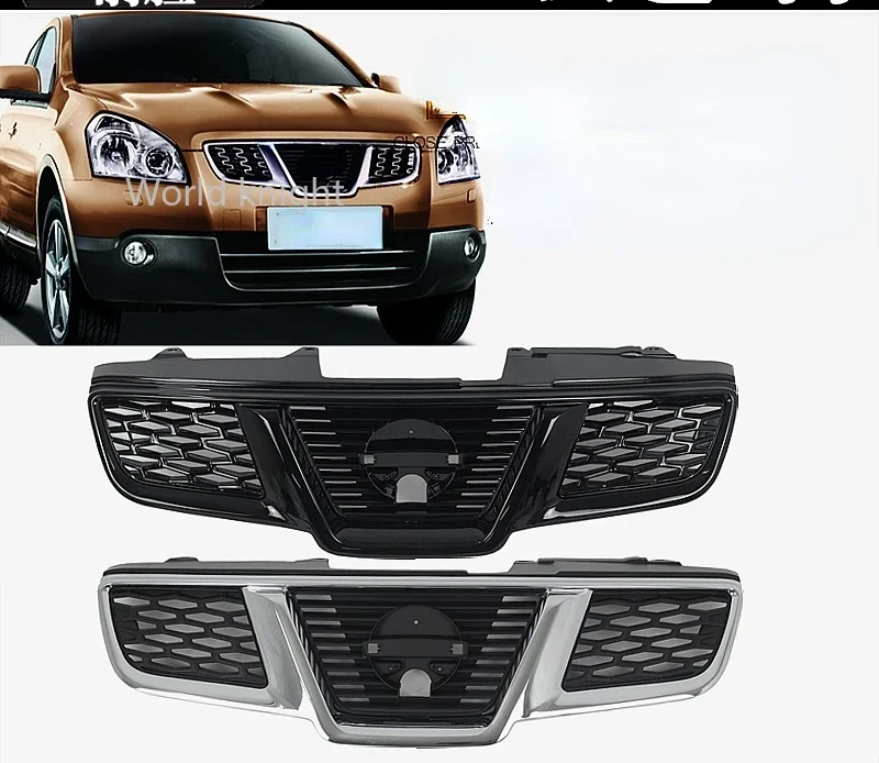 

Передняя решетка для Nissan Qashqai 2008-2015 из АБС-пластика, передняя решетка для гонок, отделка, китайская Сетка в сборе, Стайлинг автомобиля